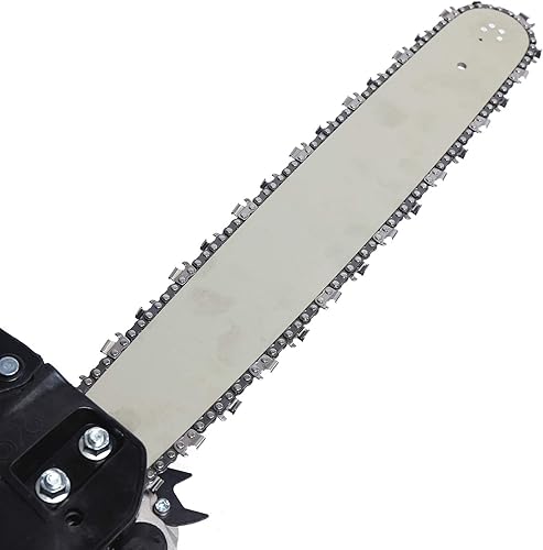 Vista 4 de Motosierra de gasolina de 2 tiempos, 3KW 52CC, motosierra de gasolina inalámbrica de mano de reinicio automático de 35.4 in, para granja, jardín