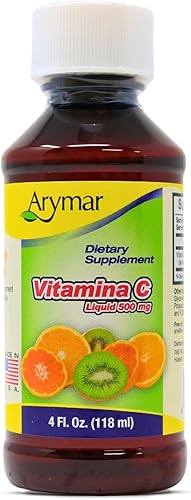 ARYMAR Vitamina C para adultos, apoyo inmunológico, antioxidante, sabor naranja (4 onzas líquidas/paquete de 1)