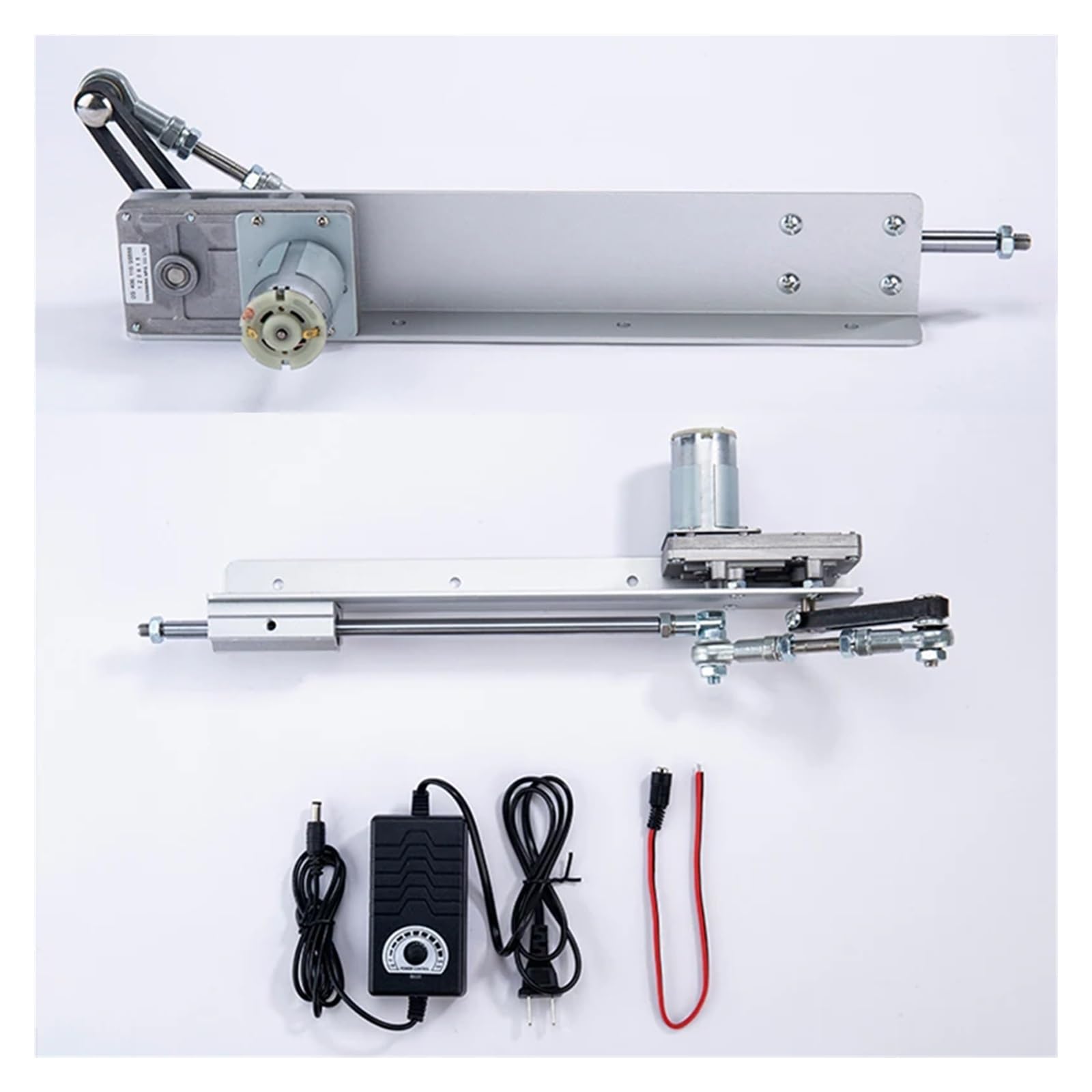 Linearantriebsmotor Hubkolben-Zyklus-Linear-DIY-Motor DC 12 V/24 V Linearantrieb Hub 30–150 mm Getriebe verstellbar teleskopisch mit Geschwindigkeitsregler(12V 15-90rpm,Plug)