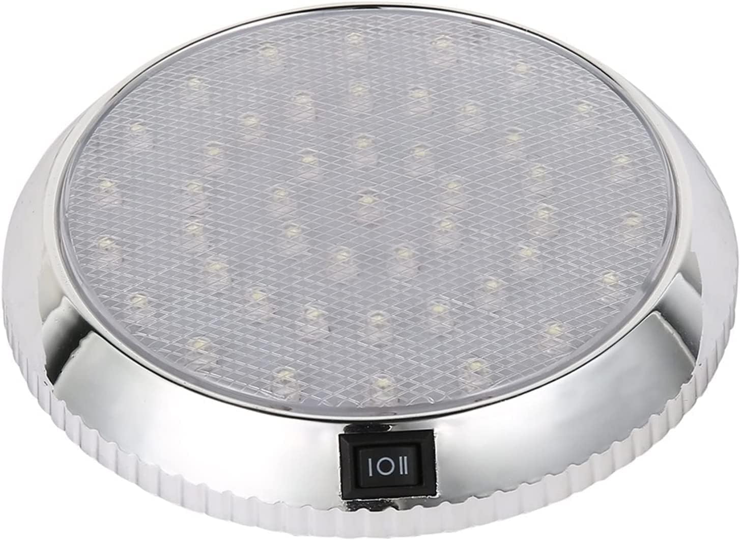 4Pcs RV Interior Light, 12V 46LED Ceiling Dome Roof Light, Caravan Interior Lighting With ON/OFF Switch, Interior Spot Lights for Campervan, Motorhome, Vehicle, Trailer, Boat