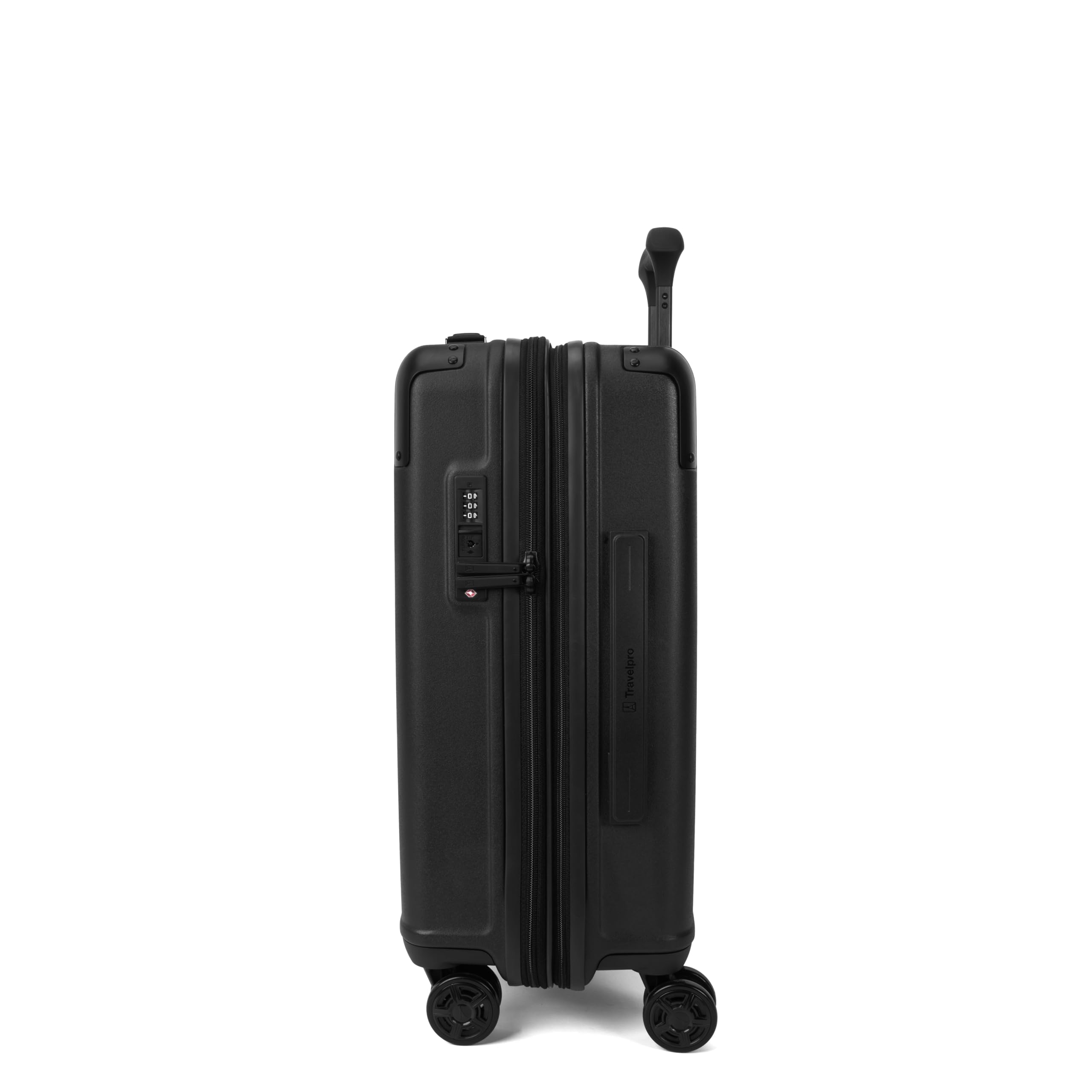 Travelpro Platinum Elite Hardside - Equipaje de Mano expandible, 8 Ruedas, Cerradura TSA, Maleta de policarbonato de Carcasa Dura, Negro Azabache, Equipaje de Mano de 21 Pulgadas