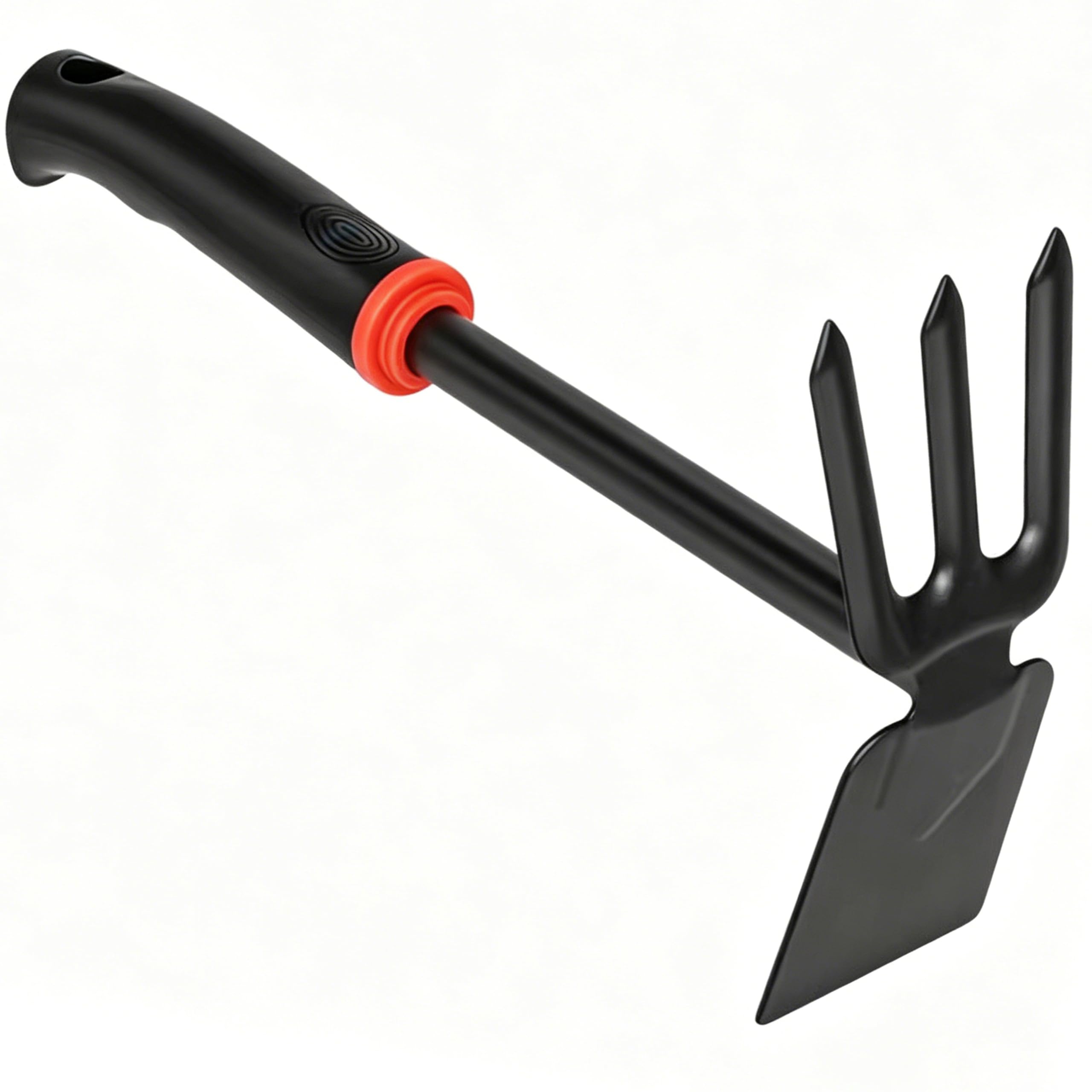 Garden Hoe Cultivator 2 In 1 Iron Dual Head Comfort Grip Gardening Tool
