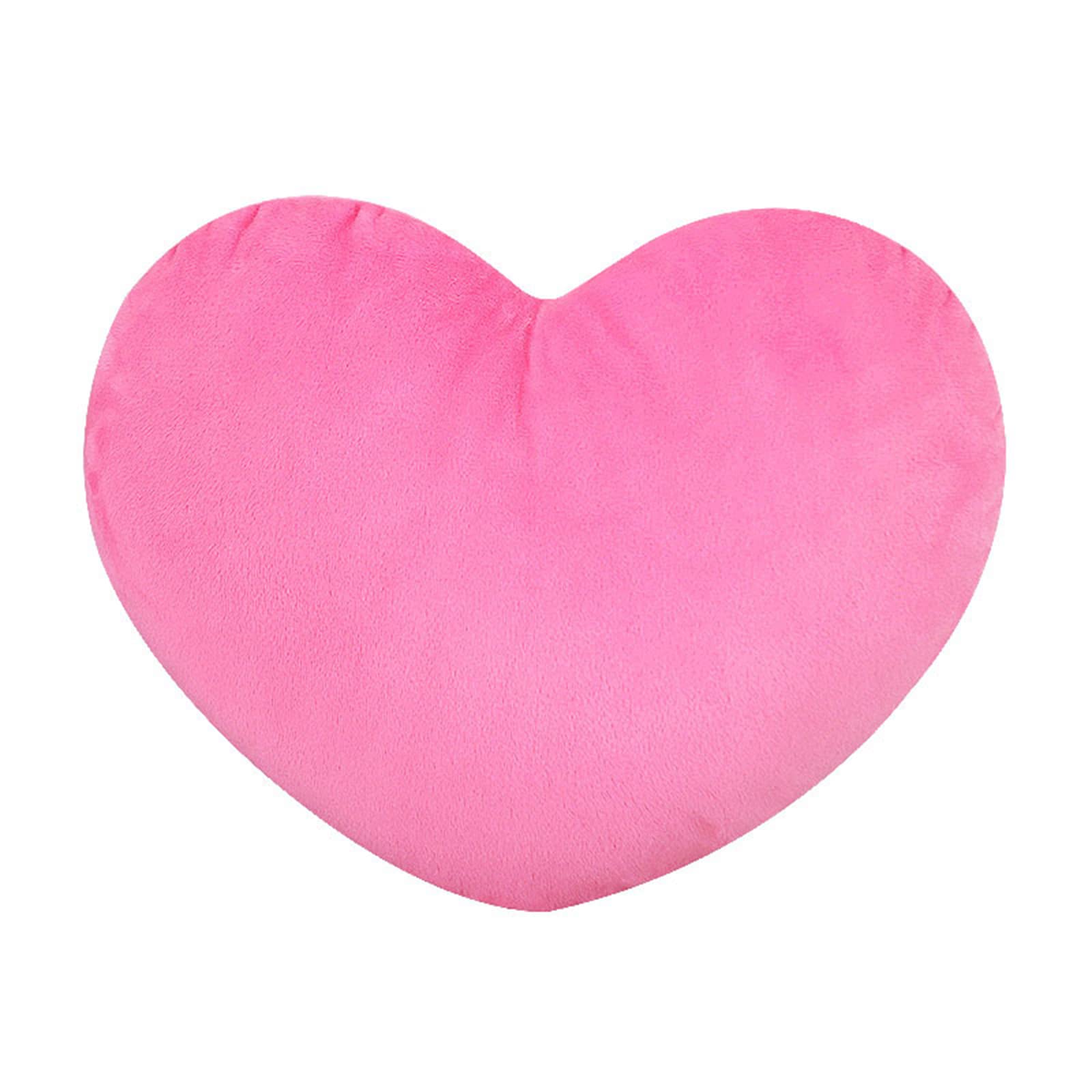 Herzkissen, Herz Kissen Kinderzimmer, Kuschelkissen Kinder Herzform Dekokissen Kopfkissen Kissen Zierkissen, Plüsch Kinderkissen für Kinderzimmer Sofa Dekoration (Rose,50 cm)