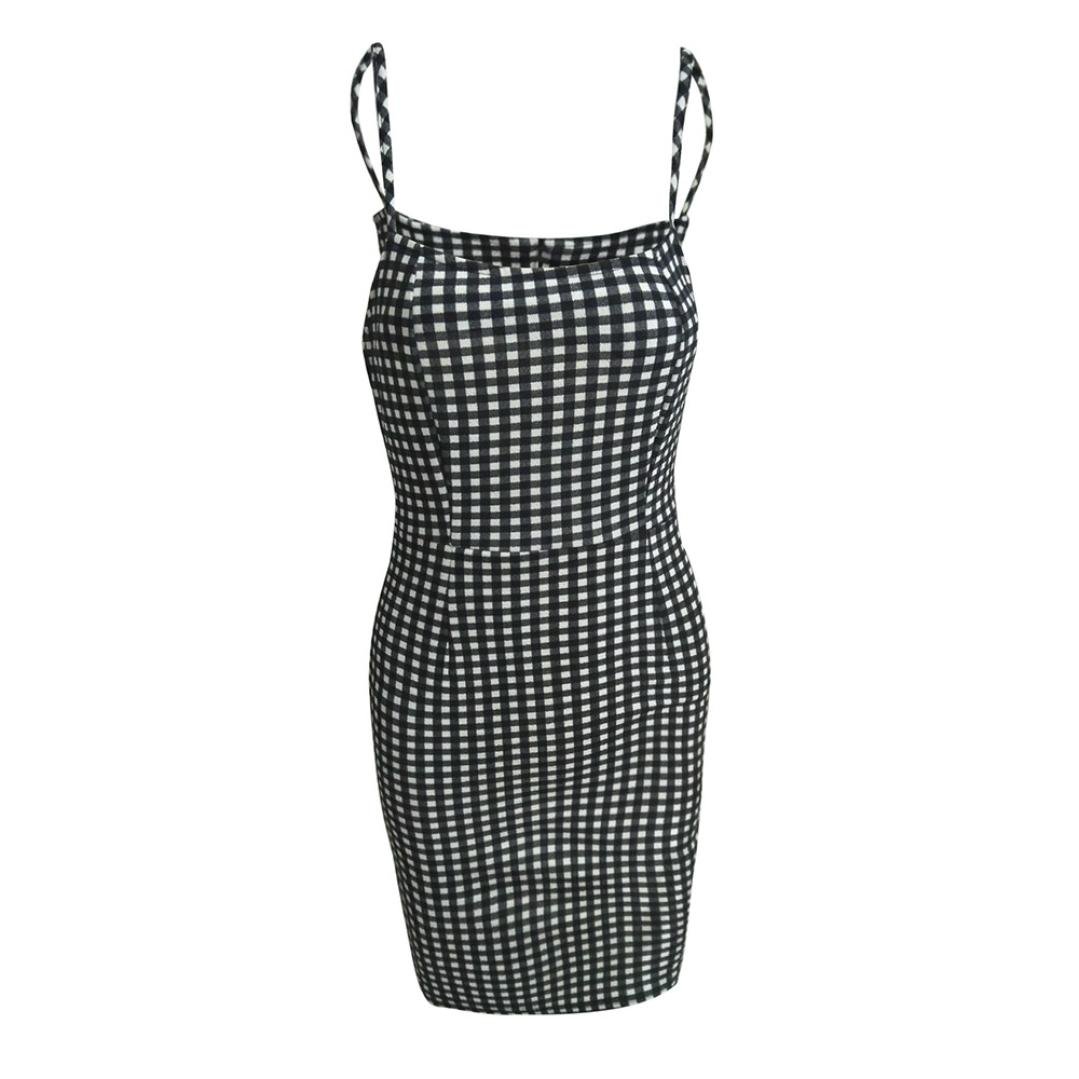 Spaghetti strap checkered dress Clearance