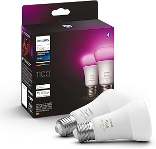Philips Hue White & Color Ambiance E27 Doppelpack 2x806lm, dimmbar, bis zu 16 Mio. Farben, steuerbar via App, kompatibel m...