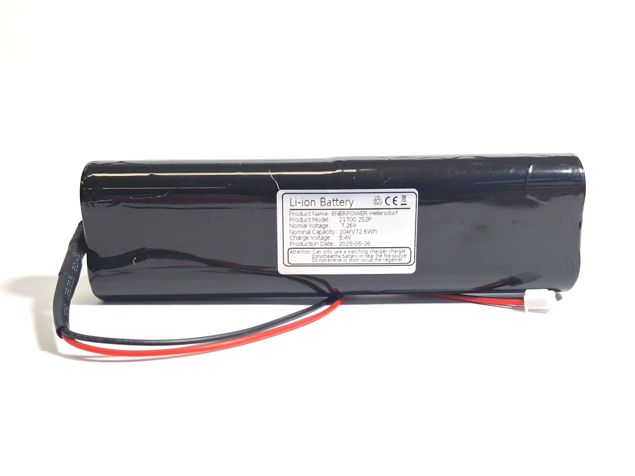 ENERpower Li-Ion-Akku 2S2P 7,2V-7,4V | 10000 mAh (73Wh) | JST 2.54 HX | 5A PCM (35W) | Stick-Format | Ladestandanzeige