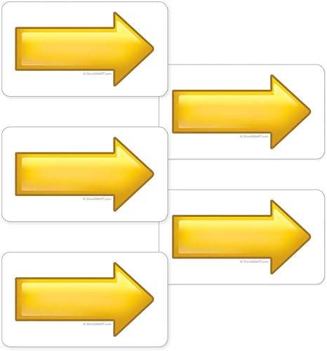 Vista 4 de StoreSMART - Imanes de flecha - Negro - Paquete de 50 - 2" x 3.5" - ARROW2X3-BK-50