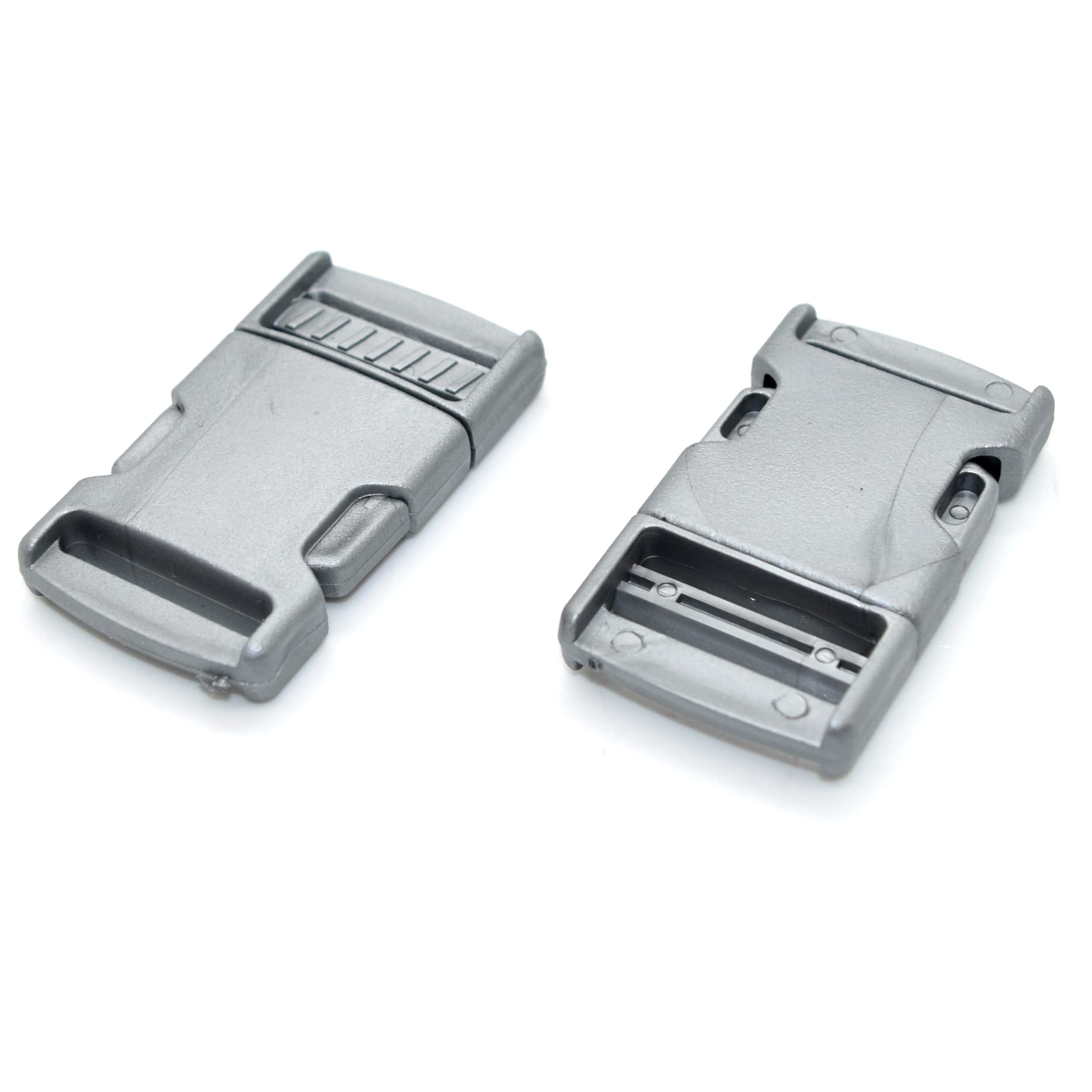 SolaDirect Side Release Buckles Clips for 25 mm / 1 in Webbing, Luggage, Back Pack/Rucksack, Straps (Grey, 50 pieces)