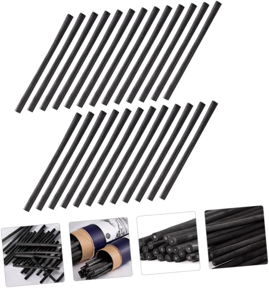 25pcs Sketching Carbon Sticks Willow Pencils for Smooth Comfortable Drawing