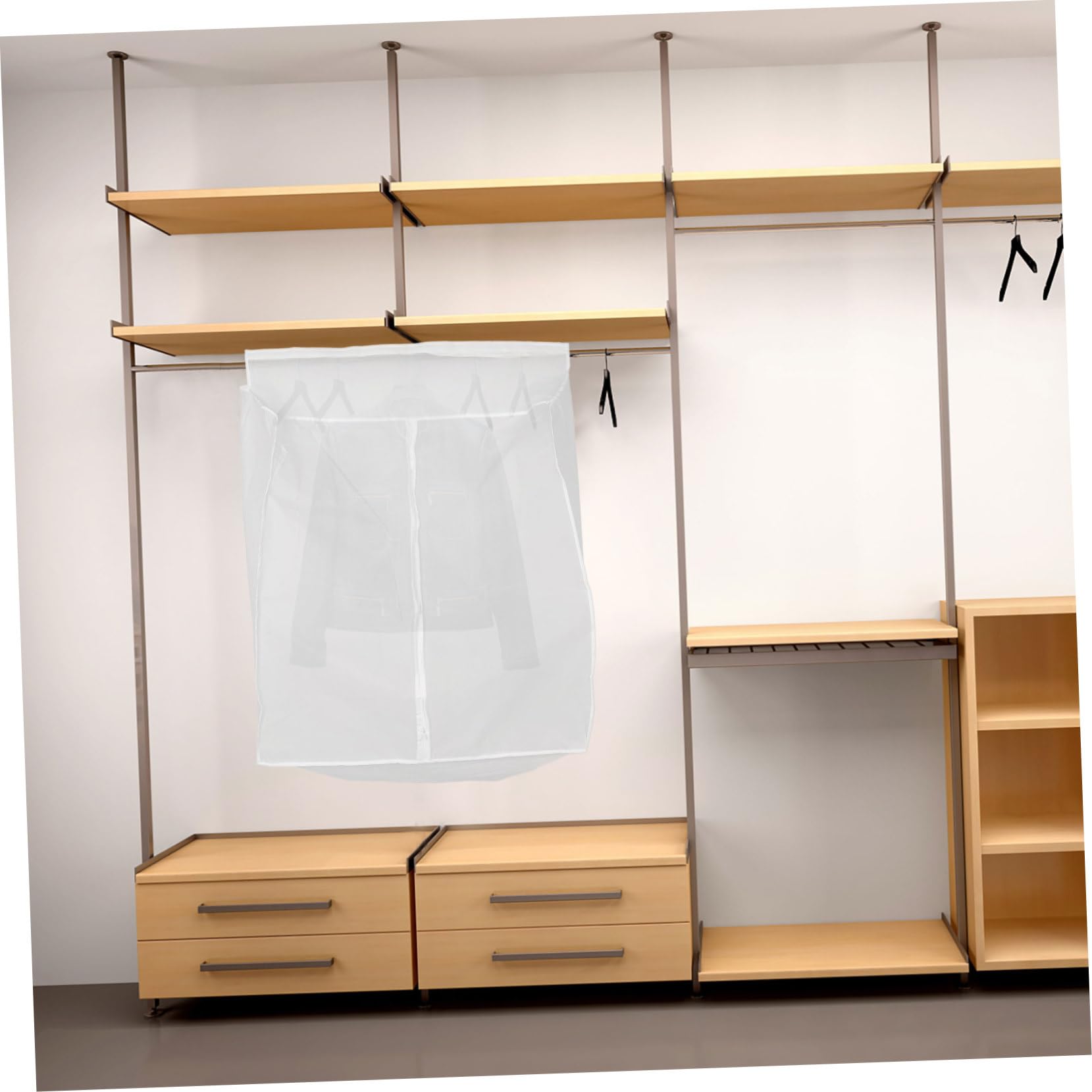Funda Protectora para Ropa Colgada en Armario de Peva, Evita Arrugas y Protege de Polvo, Adecuado para Almacenamiento en Casa, Tamaño 50x80x90 Cm