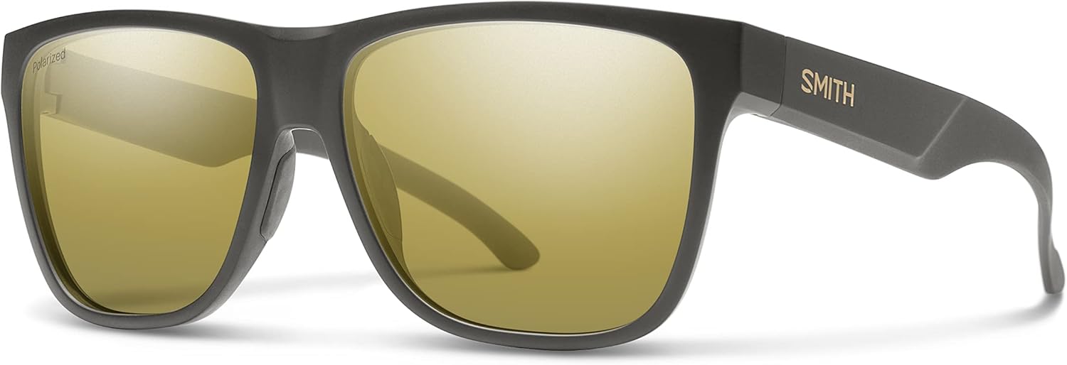 Smith Lowdown XL 2 Sunglasses with Polarized Lenses  Performance Sports Active Sunglasses For Men & Women Matte Gravy / Polarized Gold Mirror