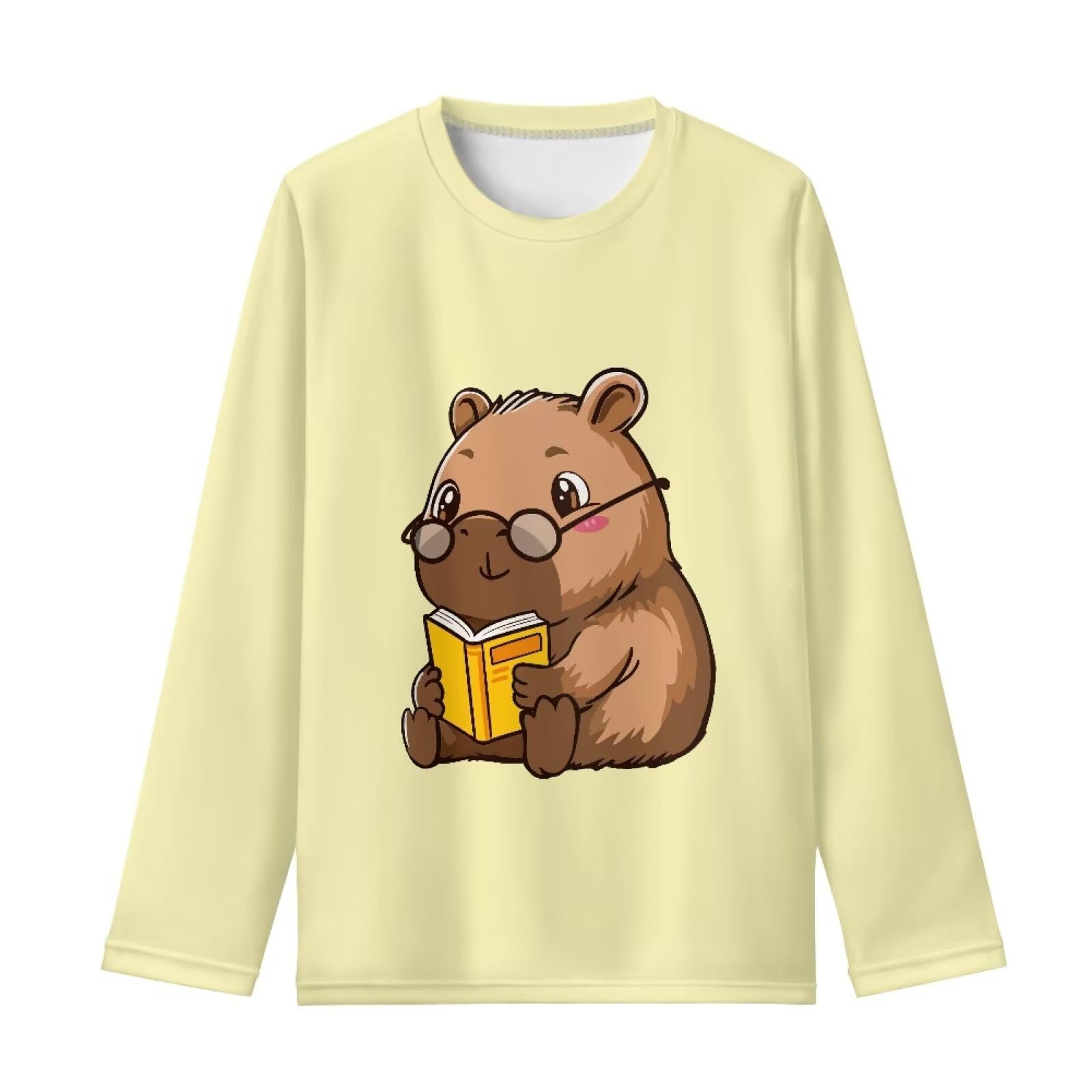 Girls Long Sleeve Shirts Casual Crewneck Soft T-shirts for Girls 3-16 Years Old