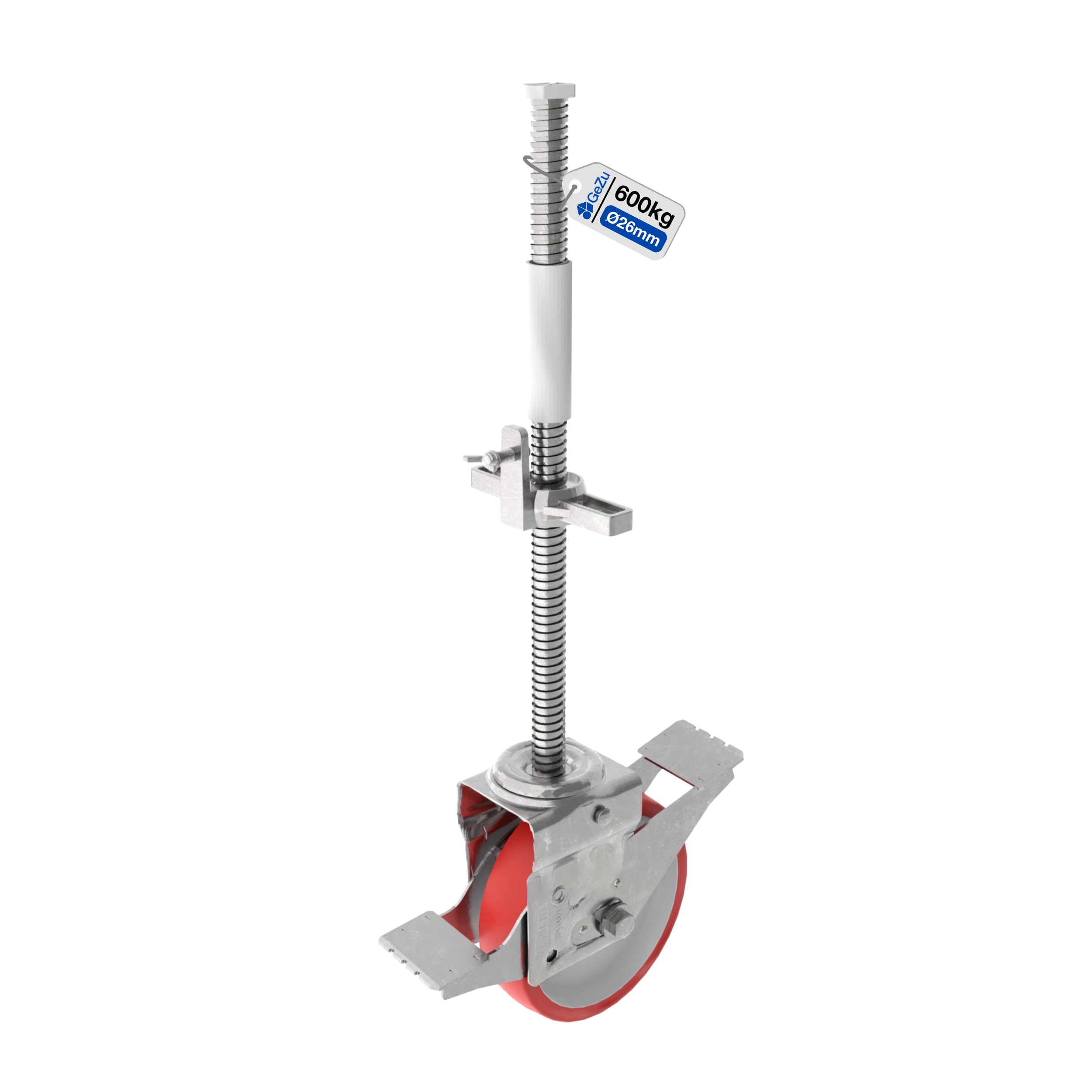 GeZu Impex Scaffolding Wheel with Brakes Ø 26 x 500 mm | 600 kg — image 1