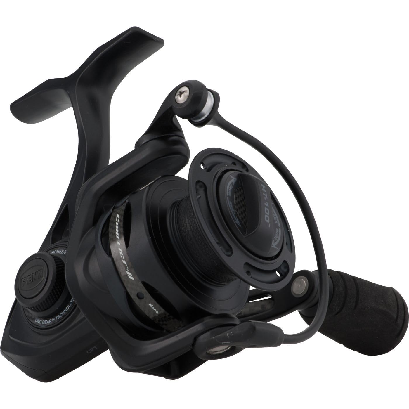 PENN Conflict II Long Cast, Fishing Reel, Spinning Reels, Sea Fishing, Lightweight Saltwater Spin Reel for Lure and Bait Fishing - Bass, Pollack, Cod, Mackerel, Wrasse, Unisex, Black, 6000