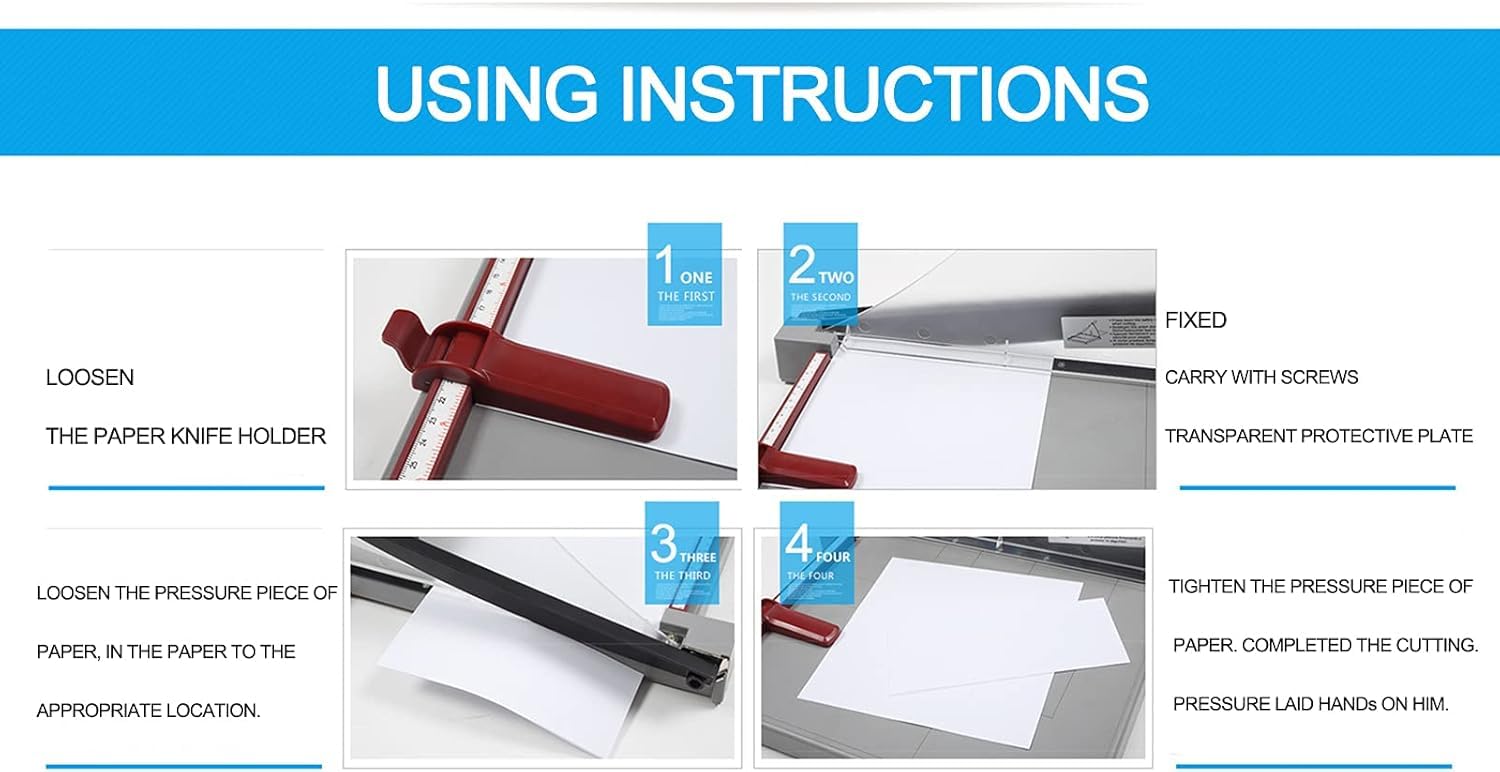 Cúter A4 - Guillotina de precisión con Palanca para Papel, Fotos, cartón, etc. - Bench Tools