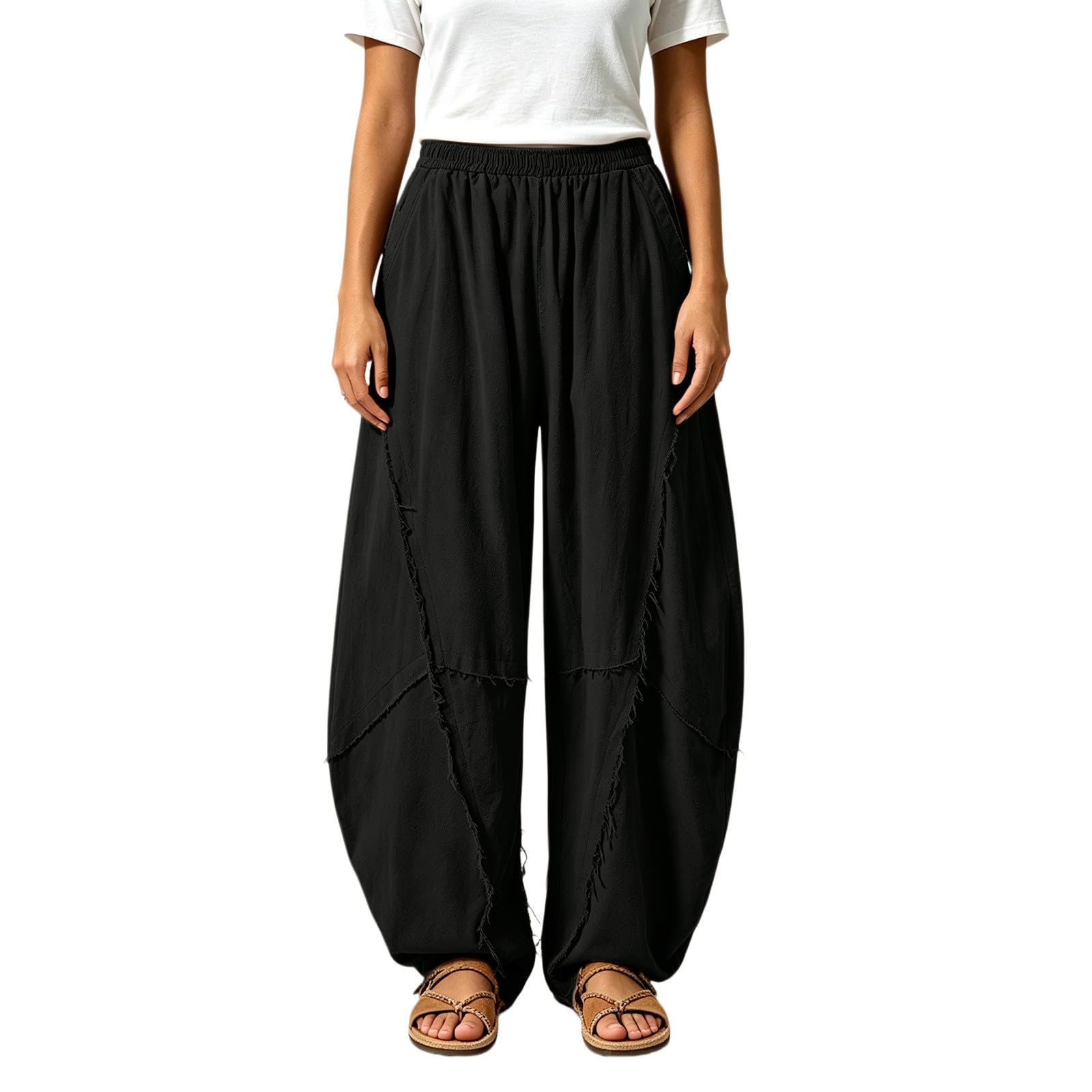Pantalon d'été pour femme - Avec poches - Léger et respirant