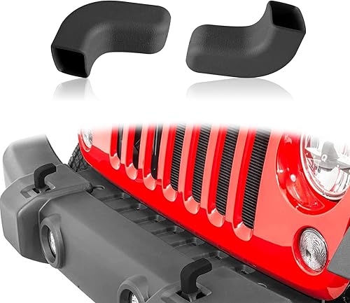 2 fundas de gancho de remolque para parachoques, protector de gancho de remolque negro, compatible con Jp Wrangler JK JL Gladiator TJ, Jp Wrangler