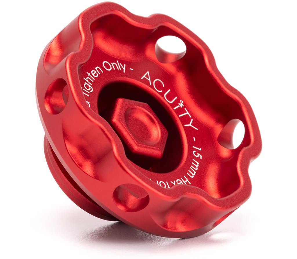 ACUiTY Podium Oil Cap in Satin Red for Hondas/Acuras