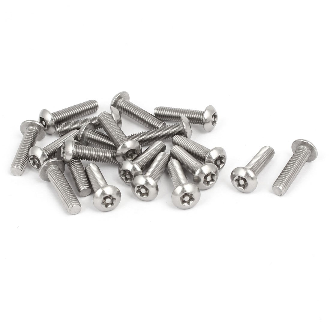 Uxcell Silver Sourcingmap M5x20mm 304 Stainless Steel Button Head Torx Security Tamper Proof Screws 20Pcs