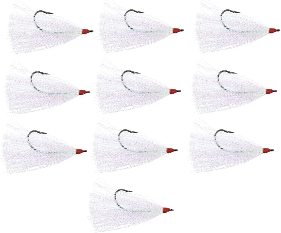 Last Cast TackleBucktail Teaser with 5/0 Hook - 10 Pack - 5 Colors to Choose from