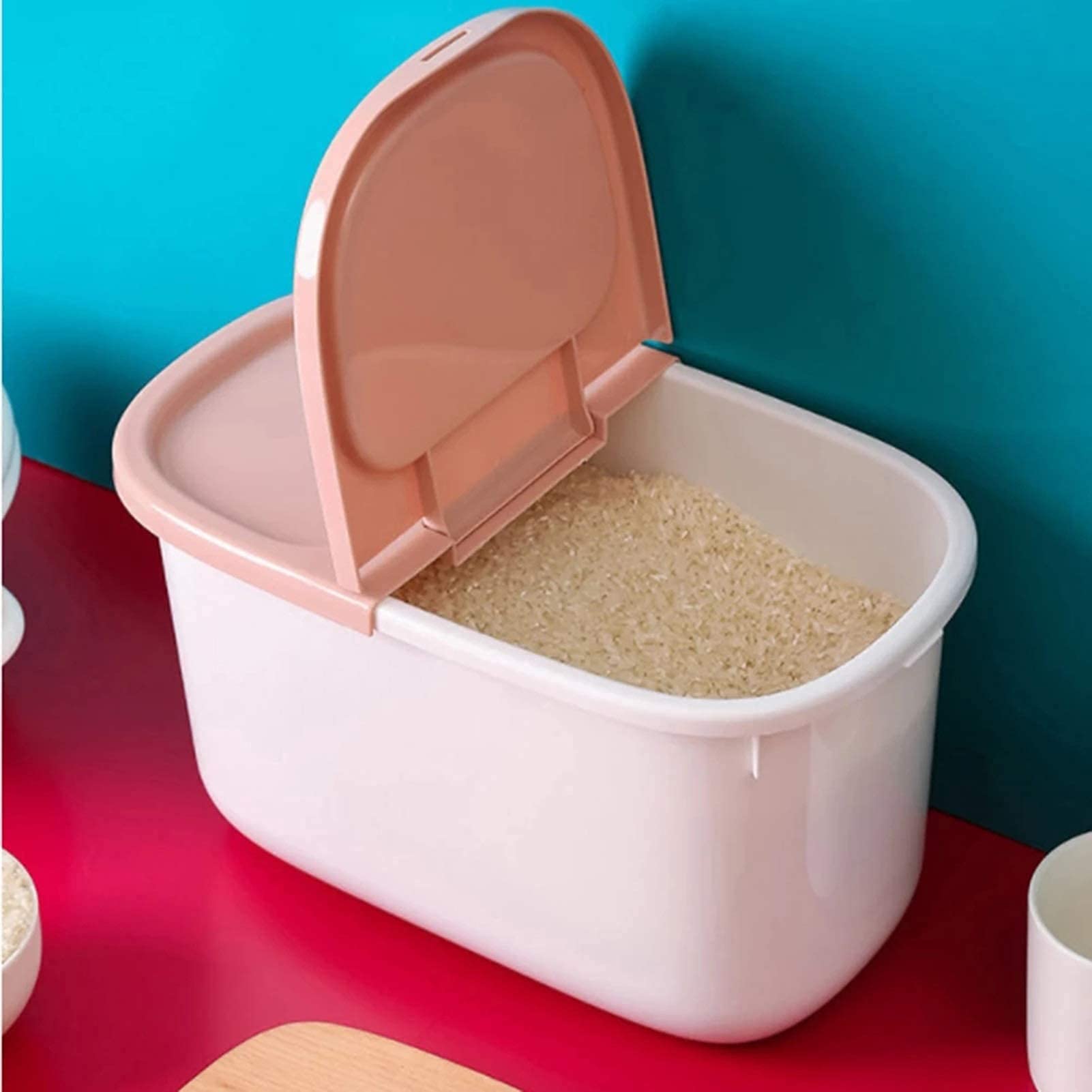 Recipiente de almacenamiento de alimentos sellado, Recipiente de almacenamiento de arroz, Refrigerador de cocina de plástico, Tanque de almacenamiento de multigrano, Tanque hermético, Caja de almace