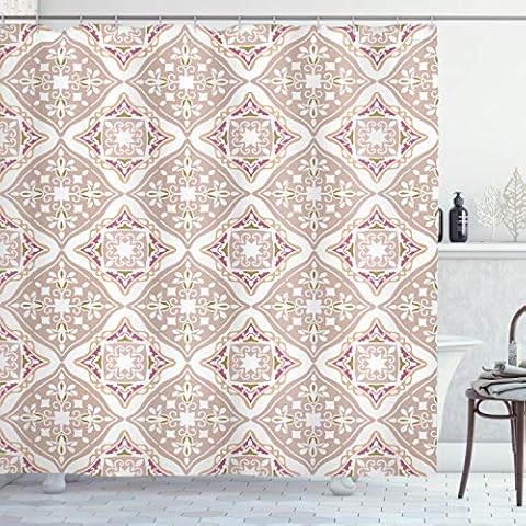 Cortina de ducha con decoración marroquí de Ambesonne Cover