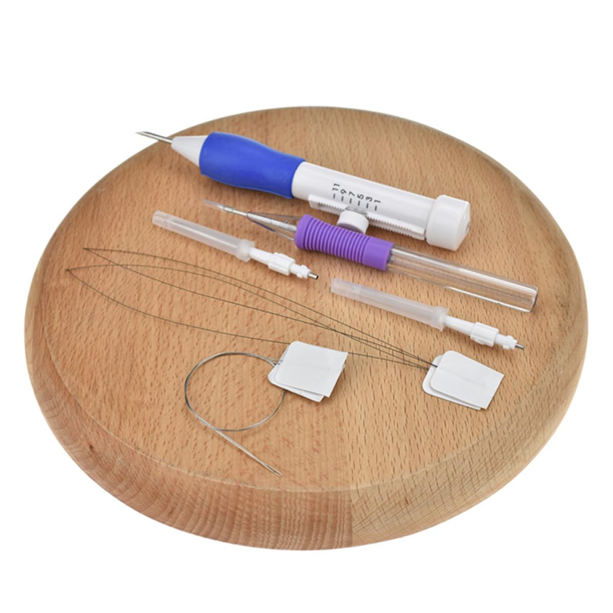 HYTROVE Kit de Bordado Incluye Hilos y Agujas Pequeñas, Medianas y Grandes de 136 Piezas con Aguja Perforadora para Principiantes Adecuado para Manualidades y Bordado