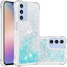IMEIKONST Custodia Compatibile con Samsung Galaxy A26, Brillantini Glitter Colore Sabbie Mobili Cover Trasparente Rigida Silicone Bumper Case Custodie per Samsung A26. Star Blue YBW