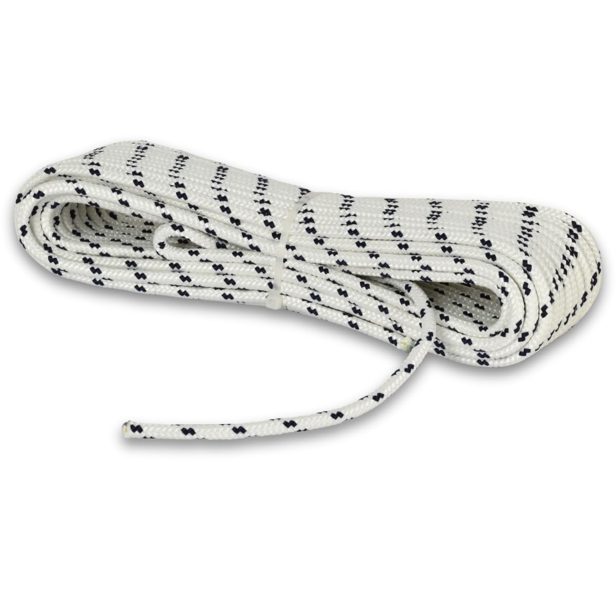 Corderie Italiane 6000747-00 Braid Nautica 050 Mm-10 M Blanc Avec Étiquette En Plastique Bleu Couleur : Blanc Bleu Avec Marqueur