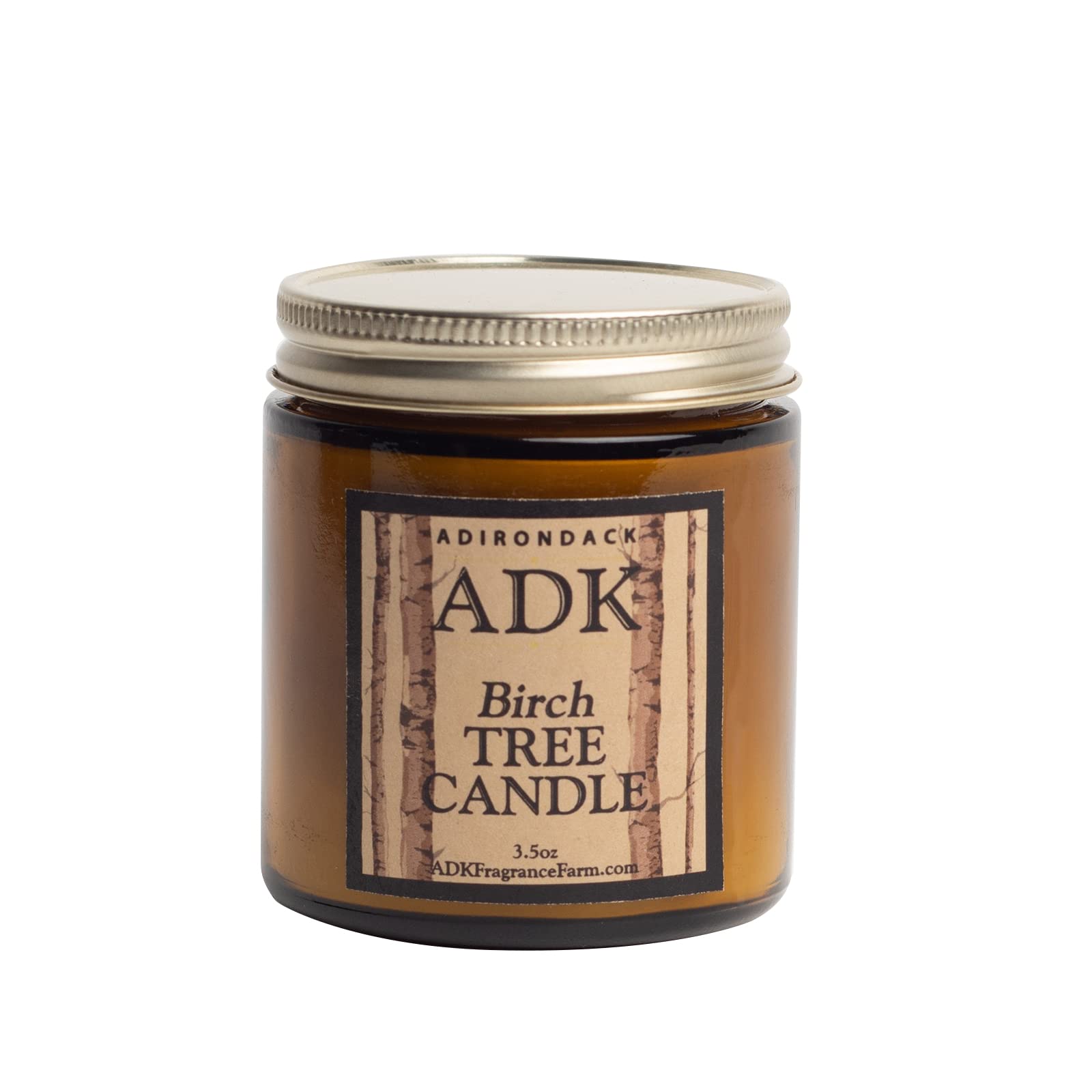 Adirondack Fragrance & Flavor FarmADK Natural Birch Soy Candles - Handcrafted in Our Glass Jar Candle for Home Scented, Birthday, Aromatherapy and Spa, Yoga, Gifts for Women and Men (3.5 oz)