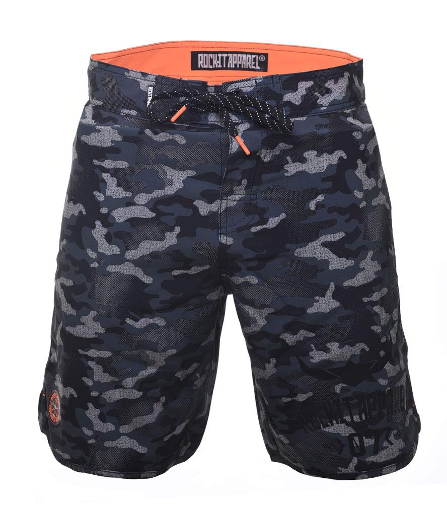 ROCK-IT Apparel I Boardshort da Uomo mimetici I qualità Premium I Asciugatura Rapida I Molte Tasche I Pantaloncini da Surf I Costumi da Bagno [TaglieS-3XL] Vari Colori
