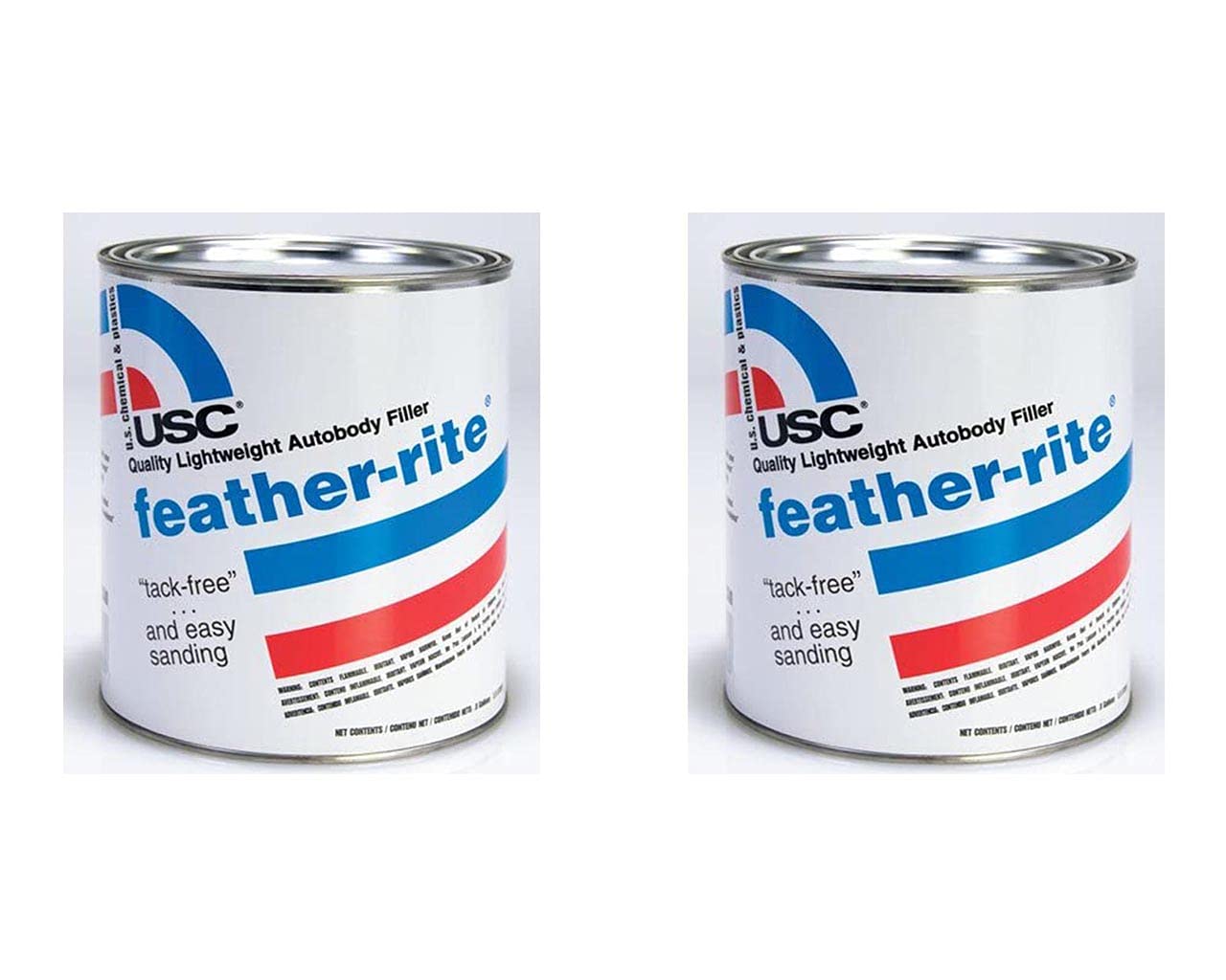 U.S. Chemical & Plastics Feather-Rite Lightweight Autobody Filler, Gallon (USC-21330) (2)