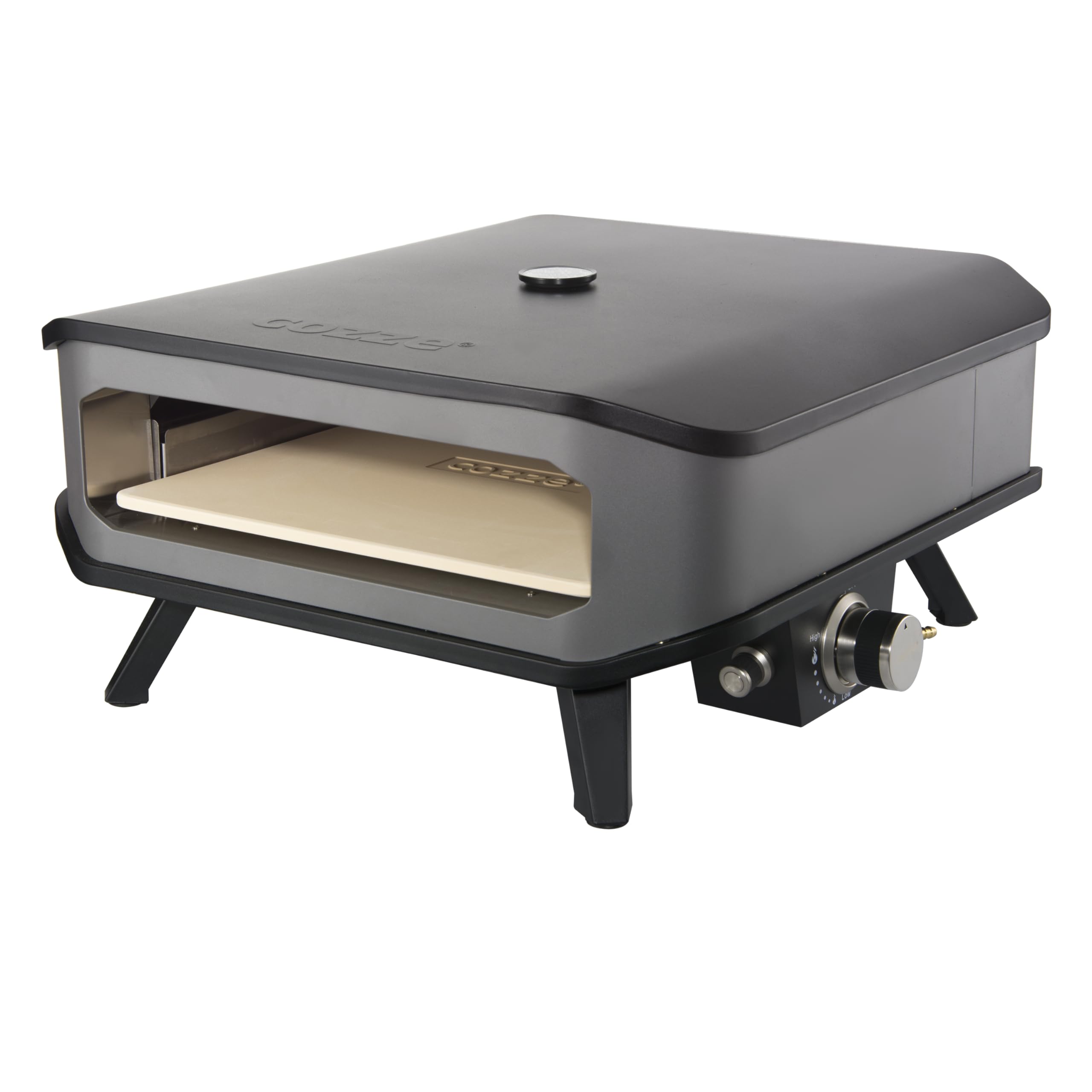 Cozze 17" Gas Pizza Oven with Thermometer and Pizza Stone for Large Pizzas Ø42.5cm Outdoor Cooking