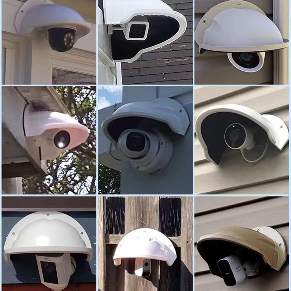 Housse de protection imperméable et résistante aux intempéries en ABS pour caméra de sécurité CCTV Blanc
