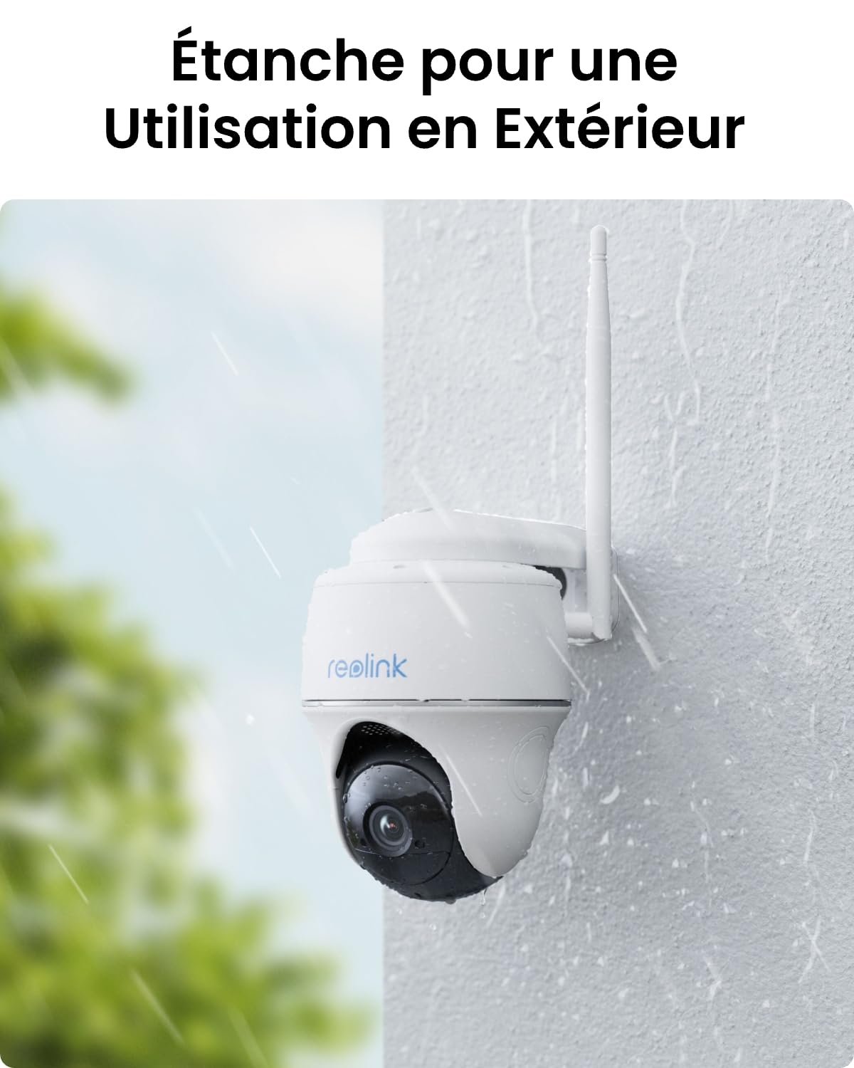 Reolink 2K Caméra Surveillance WiFi, 360° Pan&Tilt, Carte microSD de 64 Go