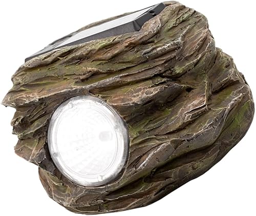 GANAZONO 2 unids Lámpara de piedra solar Luz decorativa Rock Spot Luz Jardín Luz Solar Césped Luz Acera Luces de tierra al aire libre Proyector LED