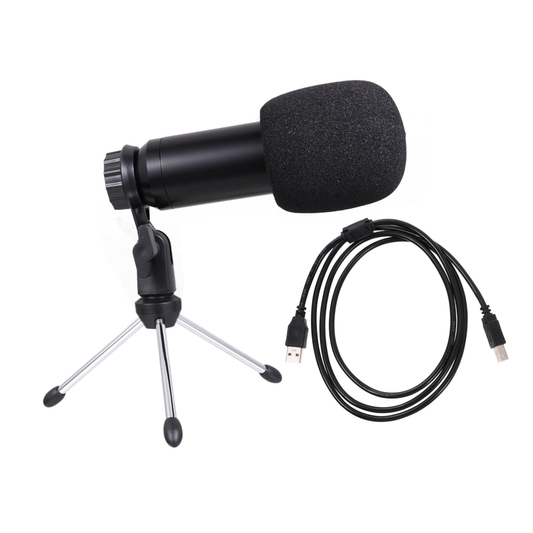Micrófono Condensador USB para Ordenador con Soporte Trípode Kit Completo para Grabación Streaming Karaoke y Chat PC de Escritorio