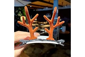 Florry Christmas Deer Antler Hair Clips: Festive Hair Accessories for the Holidays