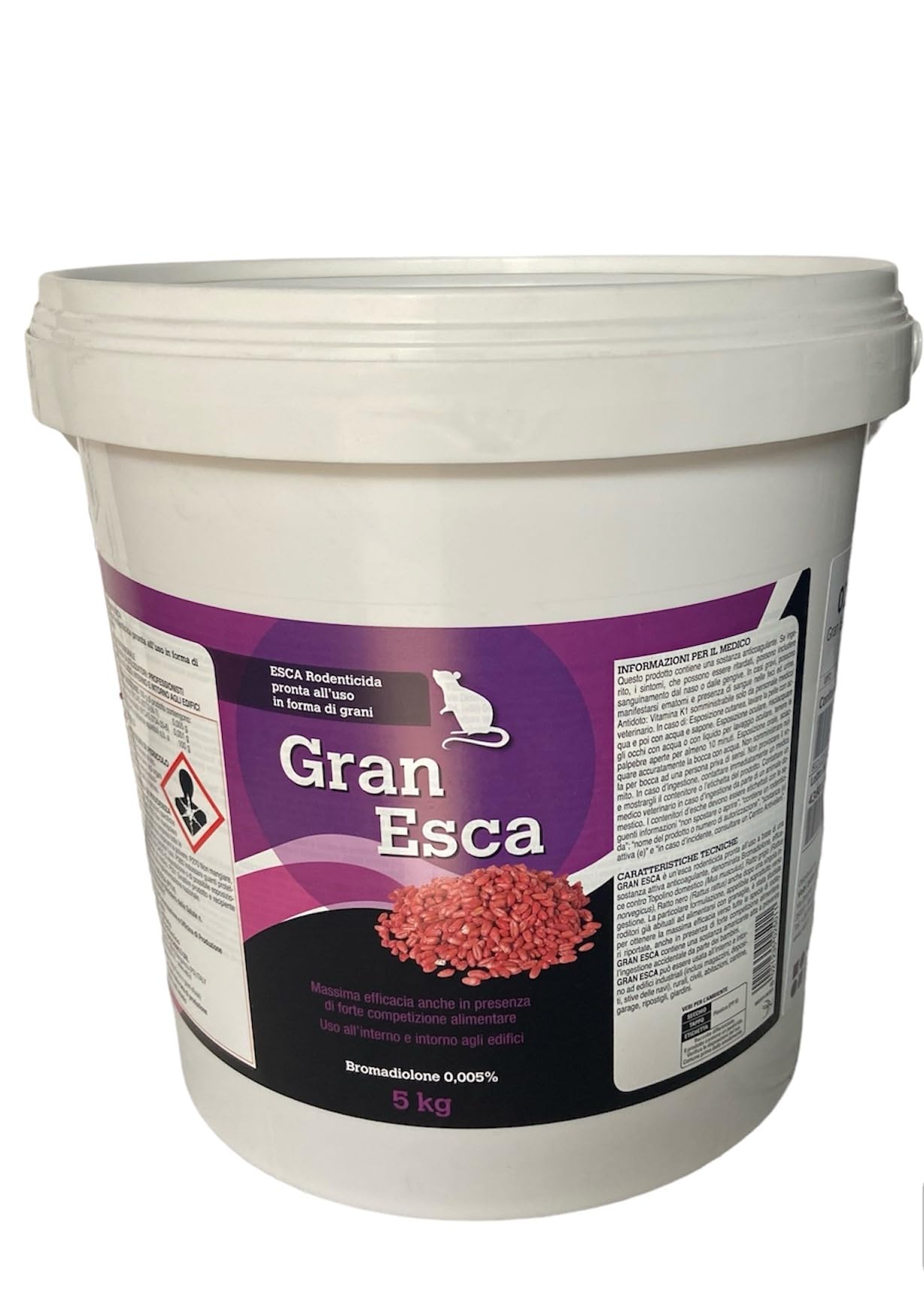 ESCA TOPICIDA RODENTICIDA GRANO ROSSO 5 KG