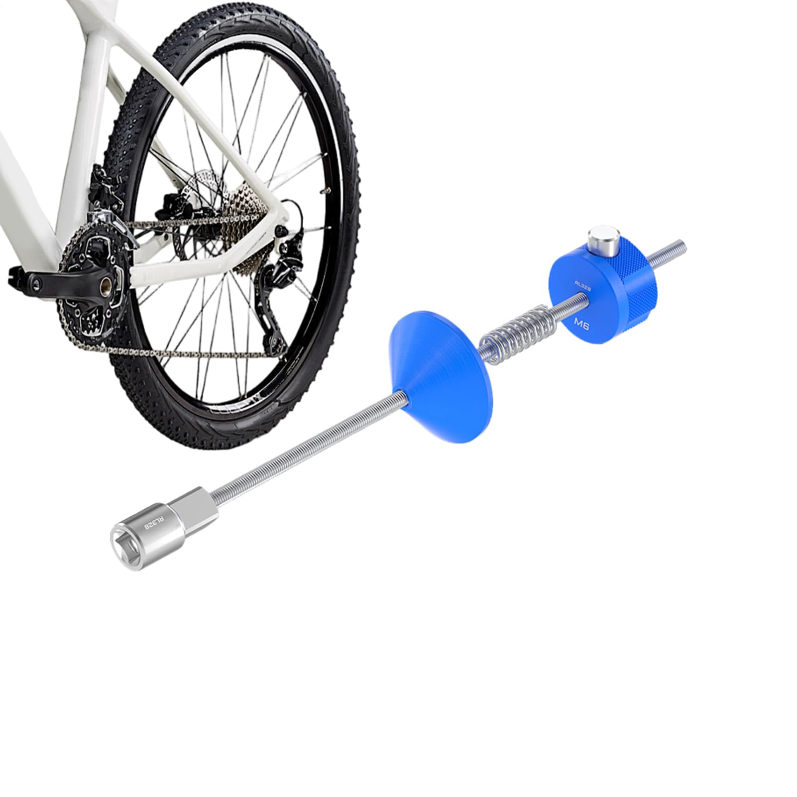 Strumenti per biciclette di precisione, strumento per mozzo bicicletta, indicatore di allineamento ruota con design anti-distacco, chiave di regolazione dei raggi, attrezzatura per la riparazione del