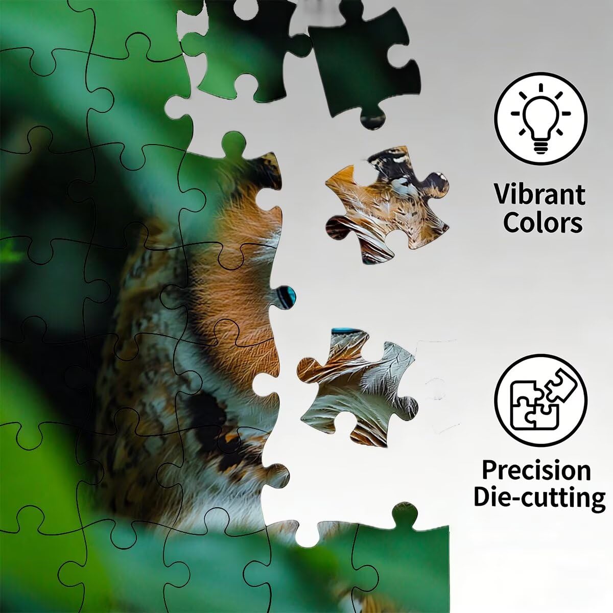 Puzzle 1500 elementów dla dorosłych, puzzle 1500 elementów sowa, fabryczne puzzle dla dorosłych z wykwintnym pudełkiem do pakowania, gry edukacyjne, duże drewniane puzzle na prezent dla kobiet