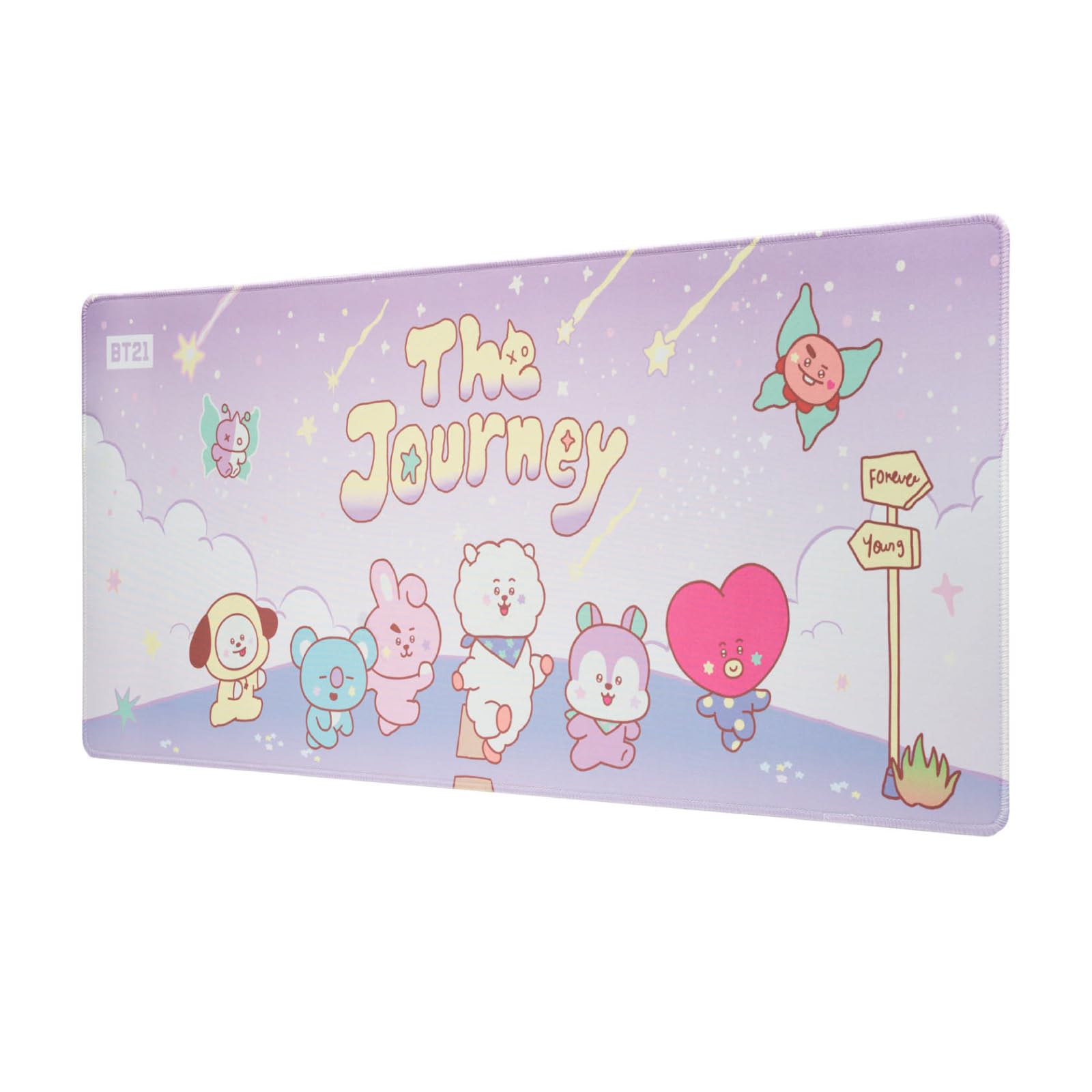Grupo Erik Large Mouse Mat - BT21 Merchandise Gifts | Gaming Mouse Pad XXL 80 x 35 cm - 31.5 x 13.8 in, Desk Mat Large, Gaming Desk Accessories | Kawaii Gifts under 20 Pounds