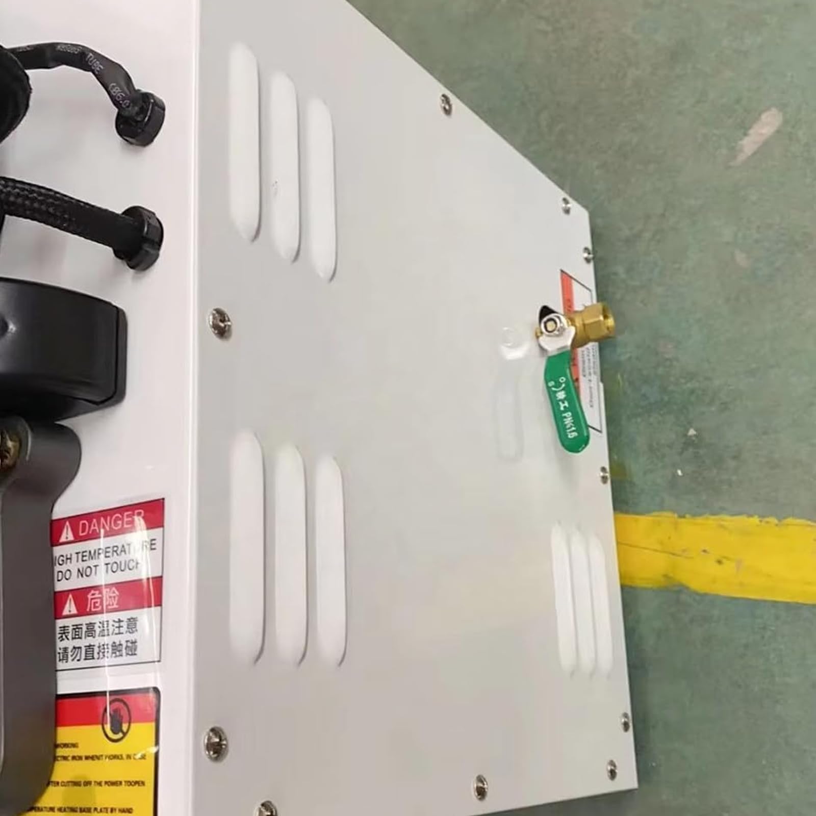 ZHENYUWANG Plancha de Vapor eléctrica de 1600 W, Plancha de Vapor Industrial de Acero Inoxidable para Ropa, Caldera de Vapor portátil con depósito de Agua de 4 litros y manómetro.