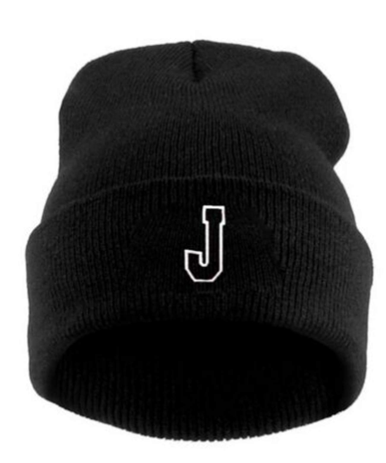 MFAZ Morefaz Ltd Kids Winter Beanie Hat Boy Girl Cap Worm Hats Children School Youth Sport Alphabet A-Z (J)