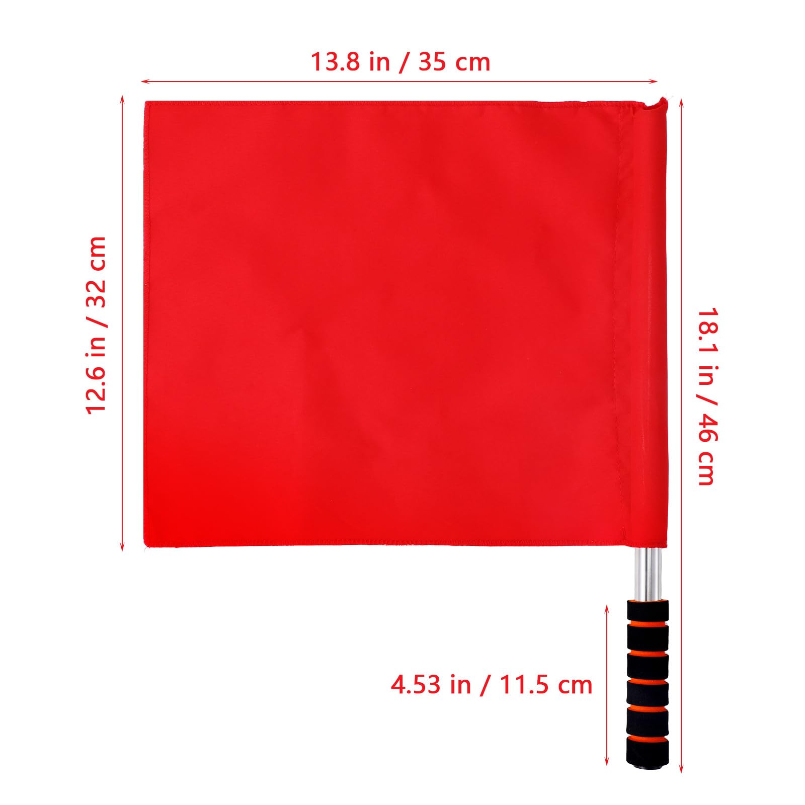 Fomiyes Lot De 4 Drapeaux D'Arbitre Manuels Pour CompéTition Drapeaux De Signalisation À Main En Couleurs Assorties PoignéE AntidéRapante Acier Inoxydable Pour Courses Et ÉVéNements Sportifs 25x25 CM