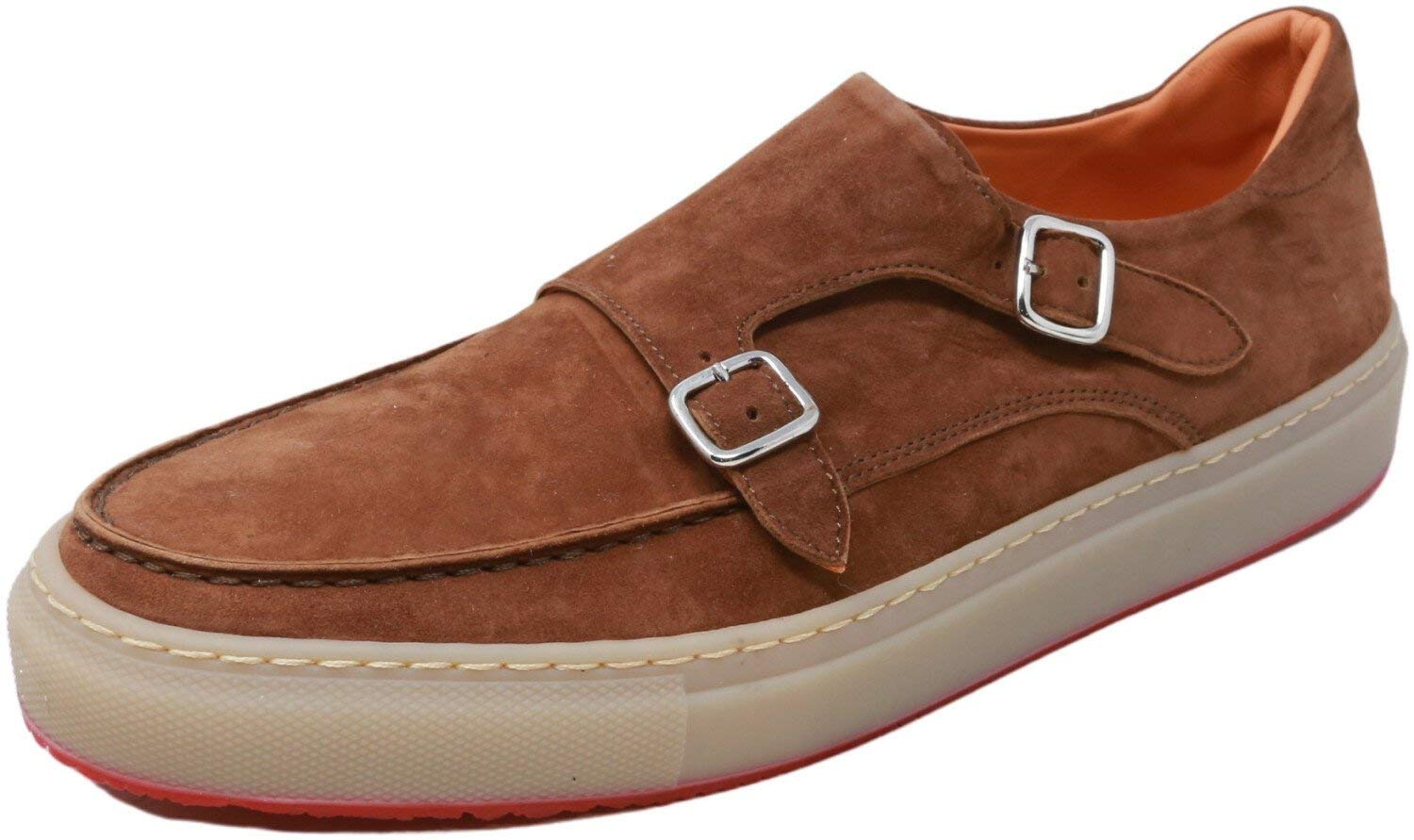 Andrea Ventura FirenzeMen's Pf 2T Cashmere Monk Shoes Sauvage Ankle-High Leather Loafers & Slip-On - 11.5M