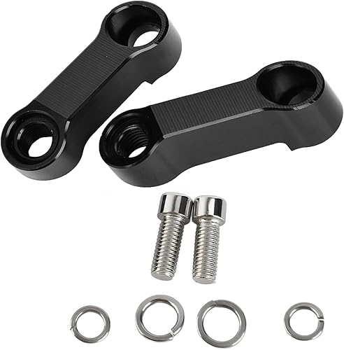 Qiilu Kit de extensión de adaptador de extensión de espejo retrovisor para motocicleta, kit de extensión de espejo extensor de aleación de aluminio
