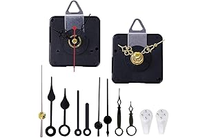 2 Pack Silent Non Ticking Miniature Quartz Clock Movements Battery Operated