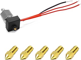 FLASHFORGE Finder 3 3D Printer Parts, Nozzle Assembly and 5Pcs Brass 0.4mm Nozzle Bundle