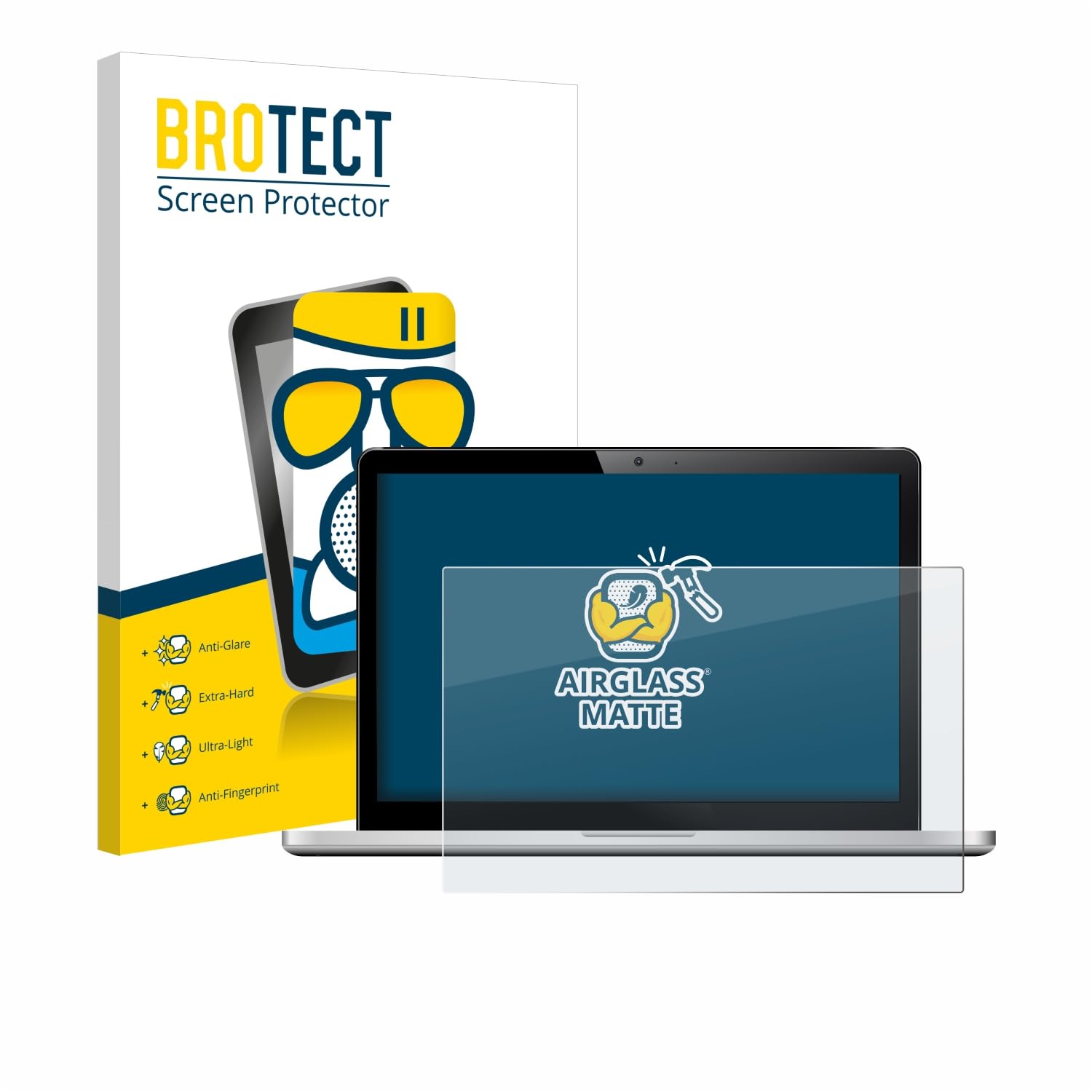 brotect 15.6" Verre Mat Anti-Reflet Protection d'Écran 9H pour Ordinateurs portatifs 16:9